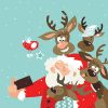 Dekorszalvéta - Selfie Santa
